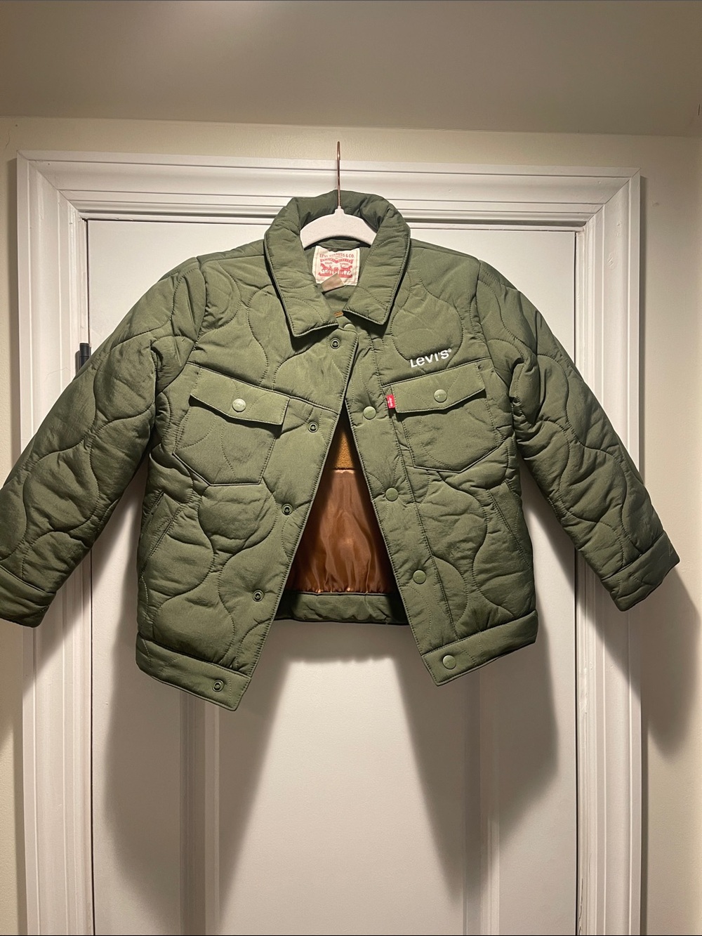 Levi's Kids Olive Green Quilted Puffer Jacket